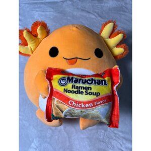 Maruchan Ramen Axolotl Plush Pillow With Chicken Flavor Pack